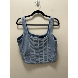 Express Body‎ Contour Denim Corset Top Stretch Size Xl NWT
